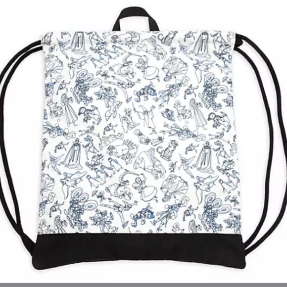 NWT DISNEY PARKS Cinch Sack | Ink & Paint - Picture 2 of 4
